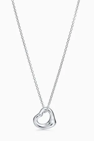 Tiffany & Co. Sterling Silver Elsa Peretti® Open Heart Pendant in Silver, 11 mm thumbnail 1