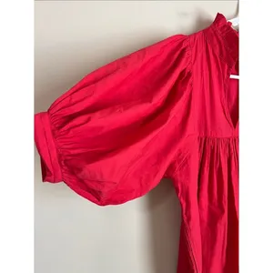 Anthropologie NEVER A WALLFLOWER High Ruffle Collar Poplin Mini Dress Pink Sz XS thumbnail 4