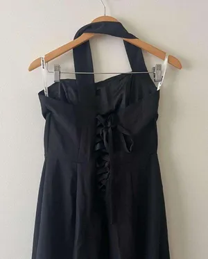 NWOT Black Formal One Shoulder Long Bridesmaid Prom Dress Size 6 thumbnail 5
