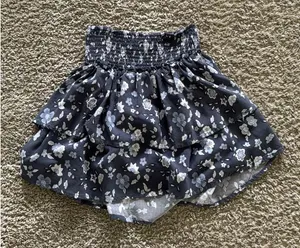 Hollister Flowy Navy Floral Skirt thumbnail 1