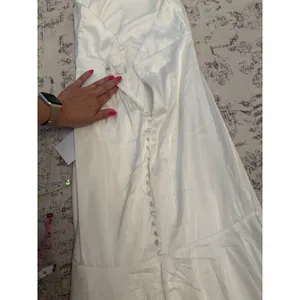 Lulus Eternity Together White Satin Halter Mermaid Maxi Dress Size Large Bridal thumbnail 9