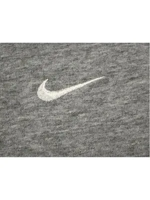 Nike Gray Embroidered Swoosh T-Shirt Women Small 100% Cotton Casual Athletic thumbnail 3