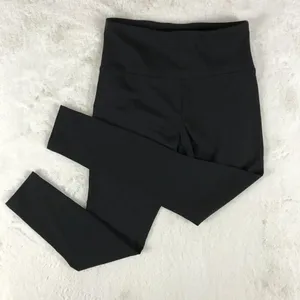 THREE DOTS Tummy Control Black Cotton Crop Leggings SMALL thumbnail 1