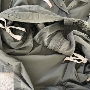 Zara Trafaluc Utility Parka Women XS Olive Green Gorpcore Oversize Hooded Jacket thumbnail 6