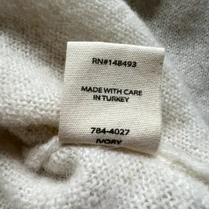 Doen Azaria Ivory Cream Sweater Size XS Alpaca Wool Ruffle Collar thumbnail 7