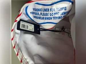Figleaves Castaway Fold Red and White Striped Bikini Bottoms only NWT Size 8 thumbnail 4