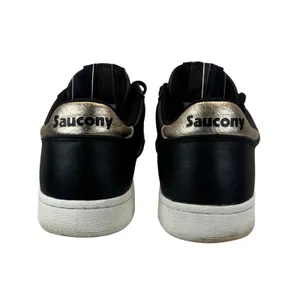 Saucony Jazz Court Women's Sz 9.5 Black Rose Gold Leather‎ Retro Low Sneaker thumbnail 6