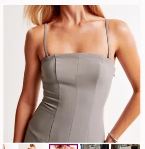 Abercrombie & Fitch Strapless Gray Dress/Pleated Skort thumbnail 3