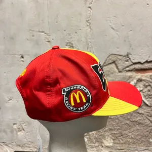 Vintage 90s NASCAR Bill Elliott McDonalds Racing Team Embroidered Cap Hat Y2K thumbnail 4