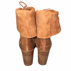 NEW Free People Brown Distressed Suede Mila Heel Boot size 39 thumbnail 6