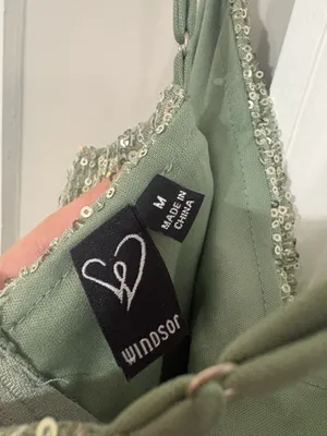 Windsor Sequin Mini Dress Sage thumbnail 4