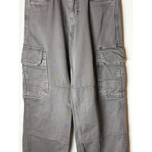 Garage Cargo Pants Women 00 Grey Utility Straight Leg Streetwear Grunge Punk Y2K thumbnail 6