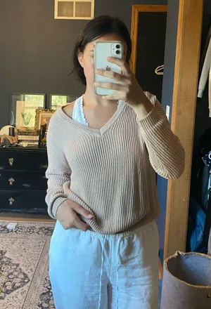 Brandy Melville Tan Knit Sweater thumbnail 1