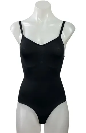 Skims Black Sleeveless Open Back Stretch Cami Tank Bodysuit Top Size XXS/XS thumbnail 1