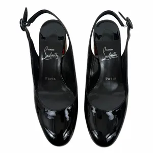 Christian Louboutin So Jane 55 Patent Slingback Pump Black Size 36.5 thumbnail 4