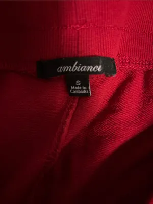 Ambiance Women's Red Track Jogger Pants thumbnail 3
