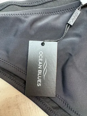 Ocean Blues Cheeky High Leg Bikini Bottom Mid Rise Bathing Suit size large nwt thumbnail 6
