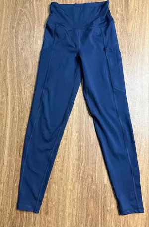 American Eagle Womens High Rise Pocket Leggings Navy Blue Athletic‎ Yoga Small S thumbnail 1