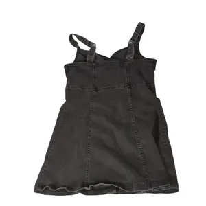 Bdg urban outfitters black denim dress size large thumbnail 3