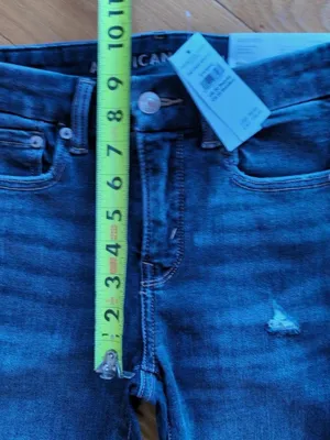 American Eagle Luxe Stretch Hi-Rise Jegging Womens 00 (24x30) Blue Denim Jeans thumbnail 9
