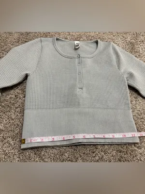 OFFLINE by Aerie Main Squeeze Cropped Waffle Henley Top XS – New, Never Worn thumbnail 6