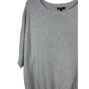Quince Womens XL Gray Cotton Cashmere Blend Relaxed Short Sleeve Sweater NWT thumbnail 5