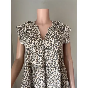 Thml Smock Baby Doll Cheetah Leopard Summer Size Small Dress With Pockets #93 thumbnail 5