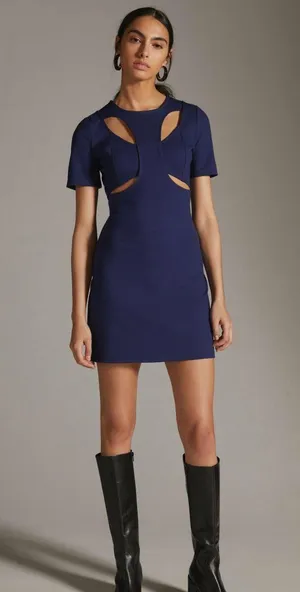 Ponte Cut-Out Mini Dress thumbnail 1