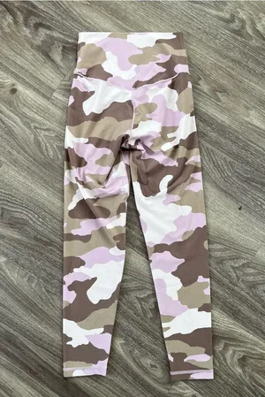 Aerie Offline Pink and Brown Camo Leggings thumbnail 5