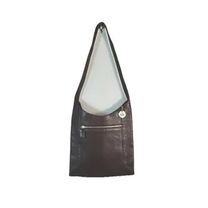 Brown Pebbled Leather Hobo Shoulder Bag The Sak Minimalist Zip Pocket Purse Y2K thumbnail 2