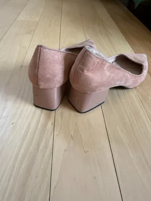 Zara Pink Suede Heels  thumbnail 4