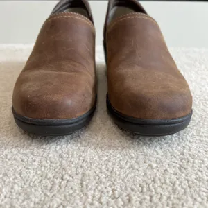 L.L.Bean Go Anywhere Clogs Brown‎ Nubuck Leather Casual Comfort Shoes Boho thumbnail 6