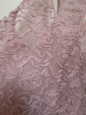 Y2K 3D Rosette Mesh Tank Pink Coquette Fairycore M thumbnail 3