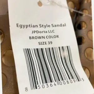 JPDorta Unisex Egyptian Style Filip Flop Sandals, Brown USW 8.5 USM 6 thumbnail 2