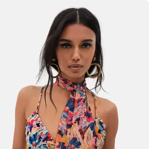 For Love & Lemons Velour Dress +Scarf to Match Revolve Exclusive Abstract NWT thumbnail 6