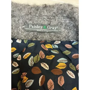 Paisley & Gray‎ Camo Bomber Jacket Blue Grey Faux Shearling Collar Slim Fit XL thumbnail 9