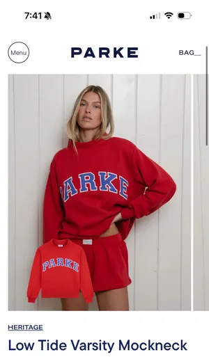 sold out Parke varsity mock neck in the Sail + Drift colorway 🤍 thumbnail 2