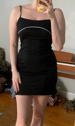 Sporty Black Mini Dress thumbnail 1