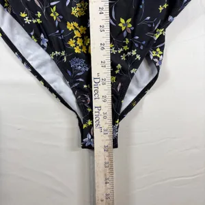 Fashion Womens Black Floral Off Shoulder‎ Ruffle One Piece Swimsuit Size L NWT thumbnail 6