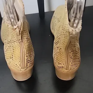 New Anthropologie Snake Print Ankle Heel Booties thumbnail 6