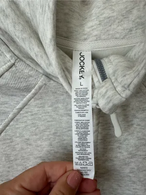 Jockey Grey Women's Mixed Rib Half Zip Pullover Sweatshirt Size L thumbnail 6