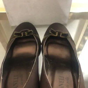 Vaneli womens brown bow kitten heel satin pump size 7.5 with box​ thumbnail 6