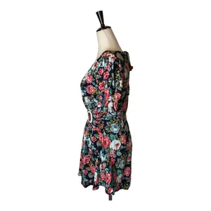 Majorelle Black‎ Floral Print Roosevelt Fit And Flare Mini Dress Size XS thumbnail 5