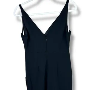 NEW Lulus Melora Black Crepe Bodycon Mermaid Sleeveless Flared Maxi Dress Medium thumbnail 8