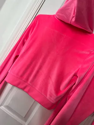 Aerie Velour Tracksuit Set Pink Y2K Lounge Pants Hoodie Coquette Barbiecore S thumbnail 8