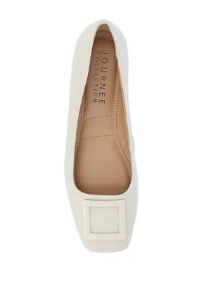 Journee Collection Women's Zimia Buckle Square Toe Ballet Flats- Size 9 thumbnail 2