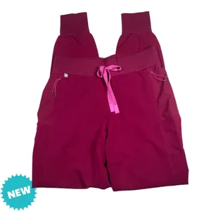 Figs Scrub Pants Women's XXS Tall Boston Slim Jogger NWOT Medical Dark Pink thumbnail 2