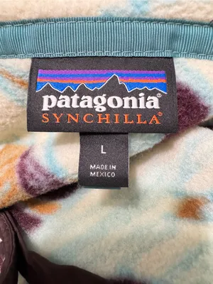 Patagonia Synchilla Snap-T Pullover Fleece Womens L Harvest Moon Owls Cream Blue thumbnail 6