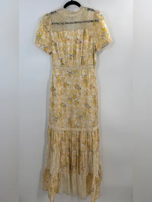 LoveShackFancy Tink Silk Lemon Daydream Maxi Dress thumbnail 9