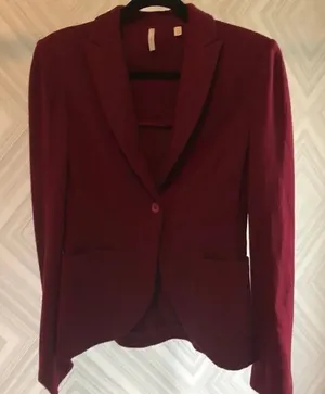 Iisli Maroon Wool One Button Blazer thumbnail 1